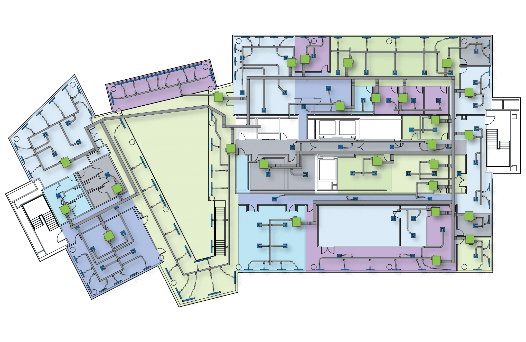 2D FLOOR PLAN W- DUCT and zoning