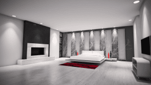 3D bedroom rendering