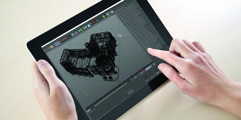 Building render software on tablet