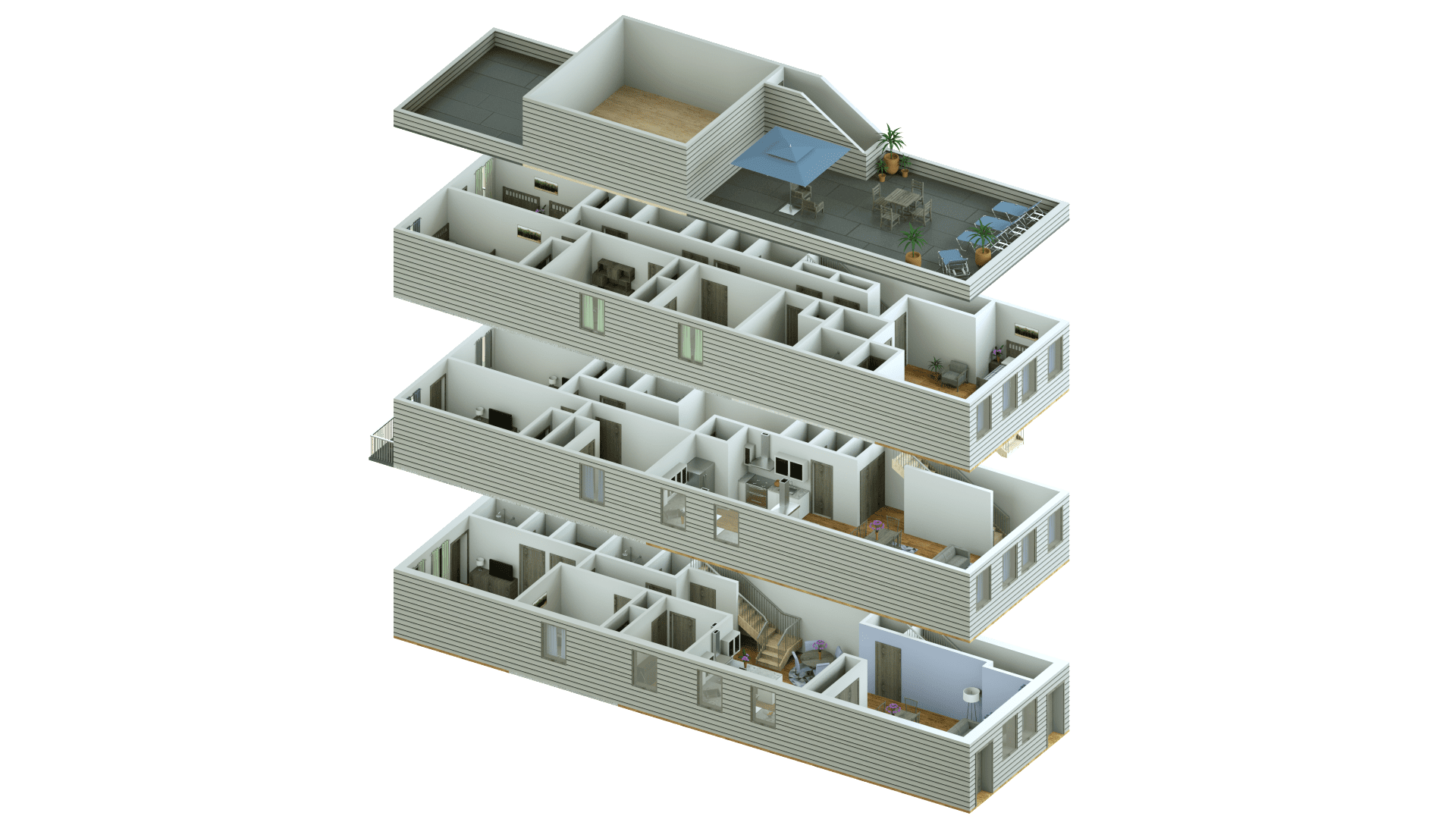 Service Highlight Commercial Real Estate 3D Graphics Floor Plan 