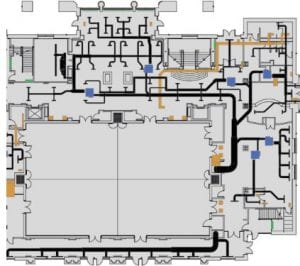 2D Custom Floorplan with ductwork and zoning by QA Graphics