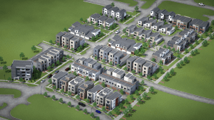 Aerial View of New and Existing Developments -Commercial Renders Aerial View of New and Existing Developments -Commercial Renders