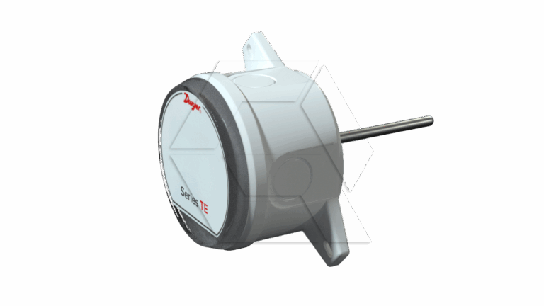 A white cylindrical electronic sensor with a protruding metal probe and mounting bracket, labeled "SensiTE," displayed on a plain light background.